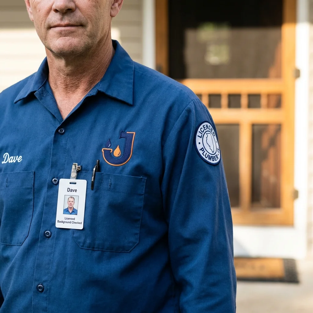 Licensed plumber showing ID badge in Captain Cook, HI
