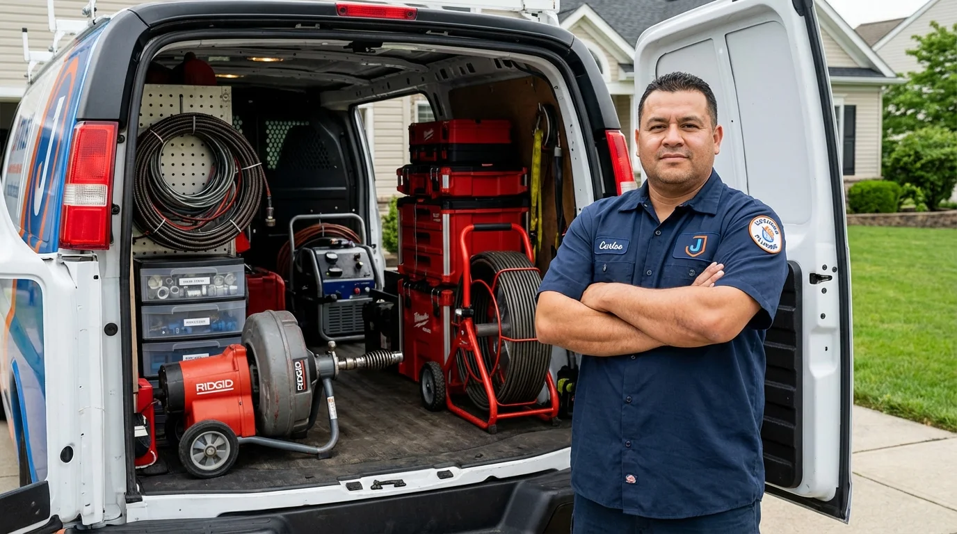 Professional drain cleaning equipment and Johns Plumbing LLC plumber in Captain Cook