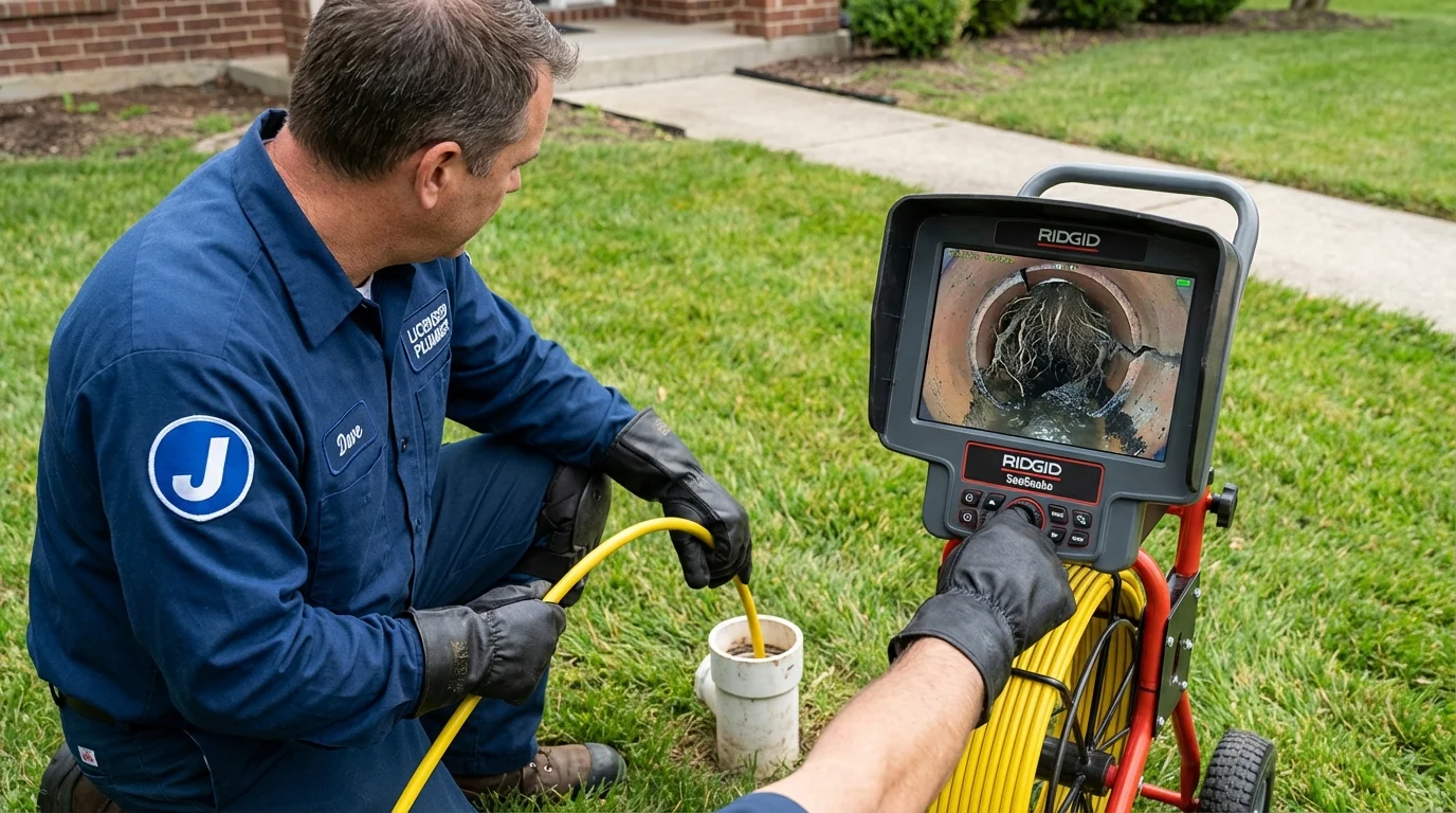 Sewer camera inspection being performed by Johns Plumbing LLC in Captain Cook