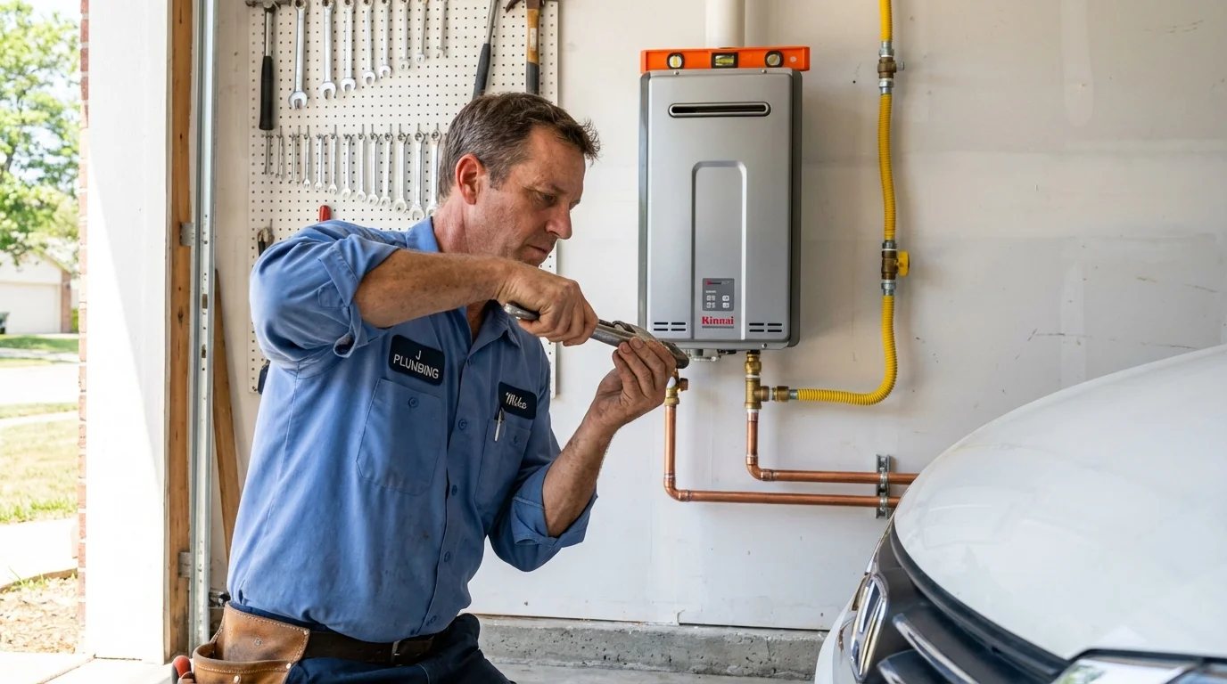 Tankless water heater installation by a Johns Plumbing LLC plumber in Captain Cook